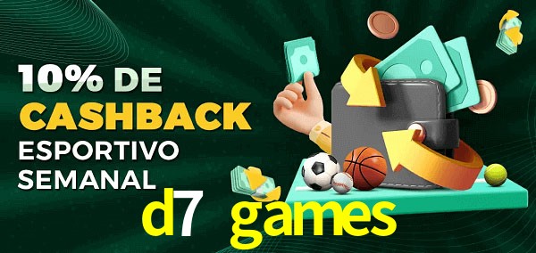 10% de bônus de cashback na d7 games